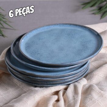 Conjunto C/ 6 Pratos De Sobremesa Bio Breeze Ø 21,5cm