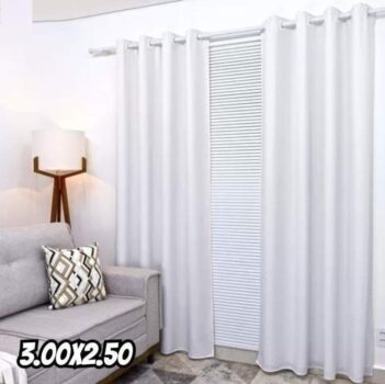 Cortina Oxford Tecido Grosso 300x250 Sala Quarto