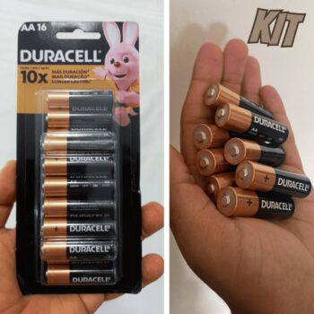 Duracell Pilha Palito AAA ou AA Palito Duracell 16 Unidades + Pilha Palito Aaa Duracell 8 Unidades