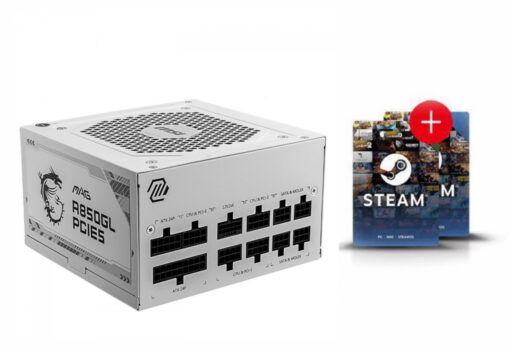 Fonte MSI MAG A850GL, 850W, 80 Plus Gold, Modular, PFC Ativo, Branco - MAG A850GL PCIE5 WHITE
