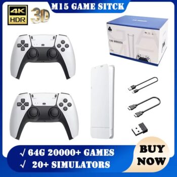 Game Stick Retrô M15 64GB Cupom