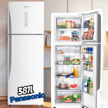 Geladeira/Refrigerador Panasonic Frost Free Duplex - Branca 387L Top Freezer NR-BT41PD1WA