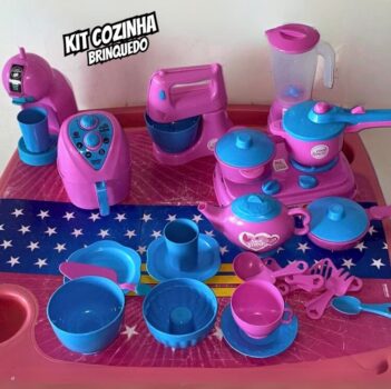 Kit Completa Cozinha Infantil 27 Pçs Brinquedo Faz De Conta - UNOTOYS