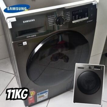 Lavadora Digital Inverter Samsung Porta Black WW11T Inox 11kg