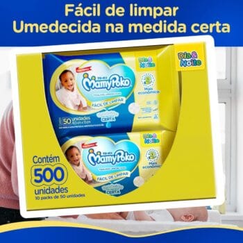 MamyPoko Lenços Umedecidos Dia&Noite 500 Unidades