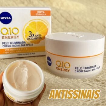 NIVEA Creme Facial Antissinais Q10 Energy Dia FPS 15 50g - Proporciona sensação instantânea de pele macia e iluminada, aliviando sinais de cansaço e falta de luminosidade
