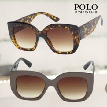 Óculos de Sol Vintage Fashionista Polo London Club - Kit contém estojo e flanela ( vários modelos )