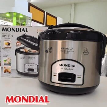 Panela Elétrica de Arroz, Mondial, Preto/Inox, 500W, 110V - PE-43-6X