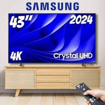 Samsung Smart TV 43" Crystal UHD 4K 43DU8000 - Painel Dynamic Crystal Color, Gaming Hub