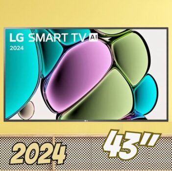 Smart TV 43" LG Full HD 43LR6700 Processador α5 Ger6 AI Alexa integrado LG Channels webOS 23 compatível com Controle Smart Magic
