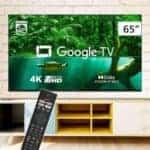 Smart TV Philips LED 4K UHD 65″, Google TV, Wi-Fi, 3 HDMI, 2 USB, 60Hz – 65PUG7408/78