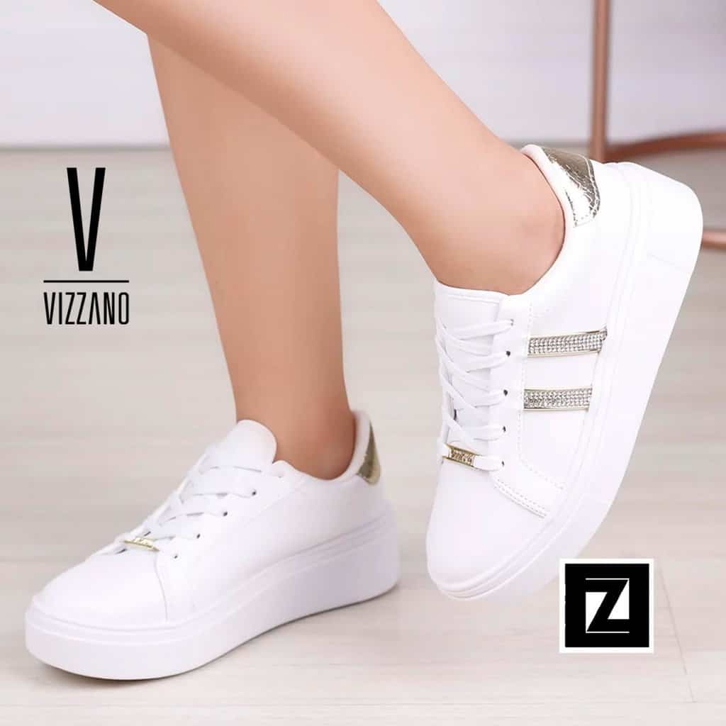 Tenis branco fashion vizzano mercado livre