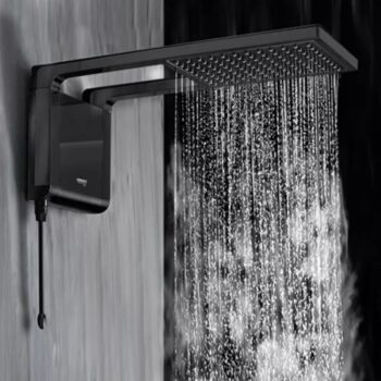 Chuveiro elétrico de parede Lorenzetti Acqua Ultra Storm preto 7800W 220V