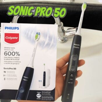 Colgate Philips Sonic Pro 50 - Escova De Dente Elétrica Recarregável Bivolt Com 2 Refis E Estojo De Viagem