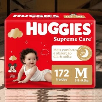 Fralda Supreme Care M - 172 unidades Huggies