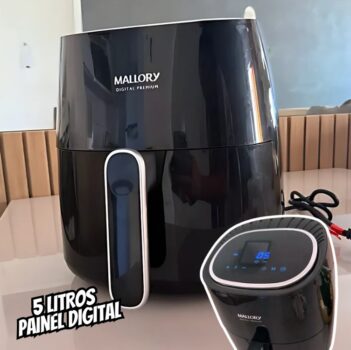 Fritadeira Mallory Air Fryer Digital Premium 5,5Litros - Painel 100% Digital - 1500W de Potência - 127V