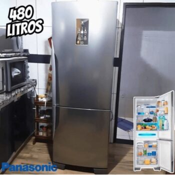 Geladeira Frost Free Panasonic Aço Escovado - Nr-bb71pvfx 127V