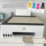 Impressora Multifuncional HP Smart Tank 583 Tanque de Tinta Colorida Wi-Fi com autorreparo, USB - Impressora, Copiadora e Scanner Cor: ‎Branco (4A8D8A)
