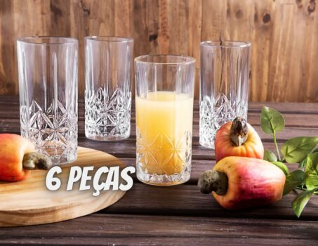 Jogo de Copos de Vidro 350ml 6 Peças Haus Concept - Pavillion