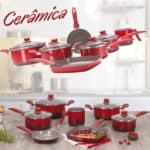 Jogo de Panelas 7 Peças Ceramic Life Easy - Vermelha