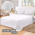 Kit Cobre Leito Veneza Casal Padrão Cama Box Varias Cores