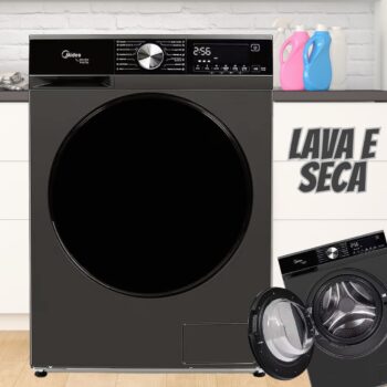 Lava e seca Midea Master Clean Smart 11kg Titanium Mfm01d110wb/tkbr04 127v