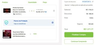 Monitor Acer Gamer Nitro 31.5" LED VA Full HD 240Hz 1ms ED320Q