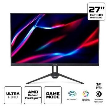 Monitor Gamer Acer Nitro KG273 G0bi 27" LED IPS, Full HD, 120Hz, 1ms, HDMI e VGA, Adaptive-Sync - UM.HX3AA.005