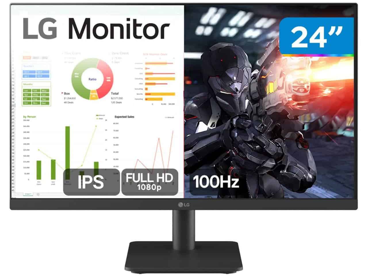 Monitor PC Gamer LG 24MS500 24” IPS 100Hz Full HD HDMI 2x