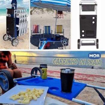 Mor - Carrinho De Praia Com Avanço Preto
