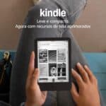 Novo Kindle (16 GB - modelo 2024) - Leve e compacto, com tela antirreflexo, trocas de página mais rápidas, luz frontal ajustável e bateria de longa duração - Cor Preta