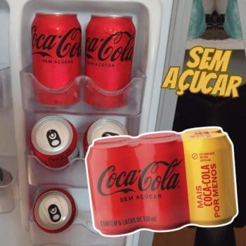 Pack de Coca-Cola sem Açúcar 350Ml 6 unidades