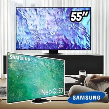 Samsung Smart TV Neo QLED 55" 4K UHD QN85C - Alexa built in, Mini Led, Processador com IA, Preto Titan