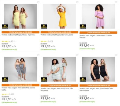 Seleção de Vestidos - Magazine Luiza