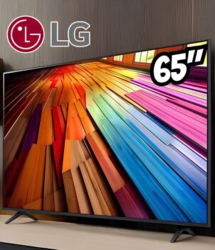 Smart TV 4K 65" LG UHD 65UT8050 Processador α5 Ger7 AI Alexa/Chromecast integrado Otimizador de Jogos webOS 24 Controle Smart Magic