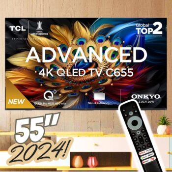 Smart TV 55C655 Advanced 55'' 4K QLED Processador AiPQ PRO E DLG 120Hz TCL 110V/220V
