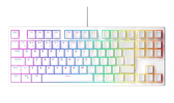 Teclado Mecânico Gamer Husky Sled, TKL, Branco, ABNT2, RGB, Switch Gateron G Pro - HTG500BRMA