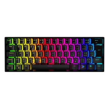 Teclado Mecânico Gamer KBM! GAMING TG600, Preto, 60% e ABNT2, RGB, Switch Gateron Blue - KGTG600PTAZ