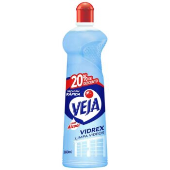 Veja Limpa Vidros Vidrex Tradicional - Fórmula de lavagem de vidro, 500ml
