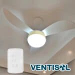 Ventilador De Teto Ventisol Fênix E-27 Branco 130w Com 3 Pás De Plástico, 960 mm De Diâmetro 127 v
