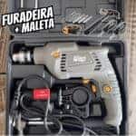 WAP Parafusadeira e Furadeira de Impacto 3/8″ WF-700K10, com 11 Acessórios e Maleta, Controle de Velocidade, 700W 220V