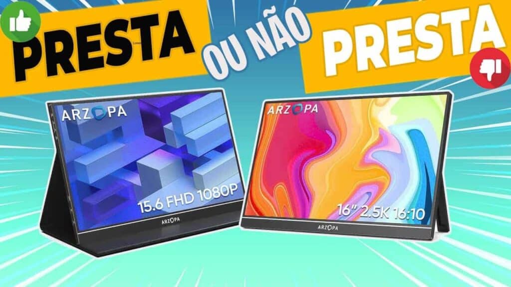 Análise dos Monitores Portáteis Arzopa Z1RC 2.5K e S1 1080P: Vale a Pena? Análise dos Monitores Portáteis Arzopa Z1RC 2.5K e S1 1080P: Vale a Pena?