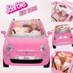 Barbie, Veículo para Boneca Fiat Rosa com 1 Boneca e Acessórios, Para crianças a partir de 3 anos