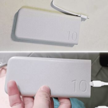Bateria Carregador Portátil 2x USB-C, 10000mAh, Super Rápida 25W Bege