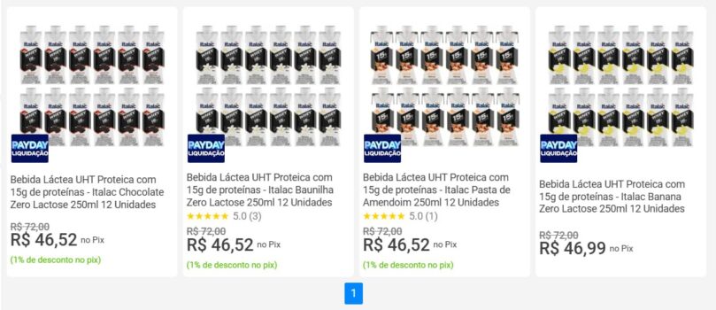 Bebida Láctea UHT Proteica com 15g de proteínas - Italac 250ml 12 Unidades