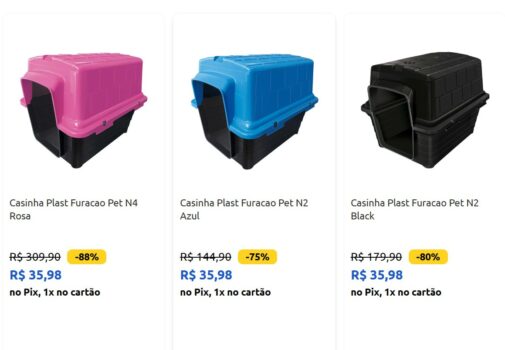 Casinha Plast Furacao Pet