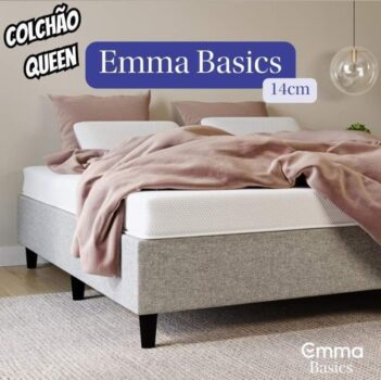 Colchão Queen de espuma Emma Basics 14cm - Firme e ortopédico com 5 anos de garantia