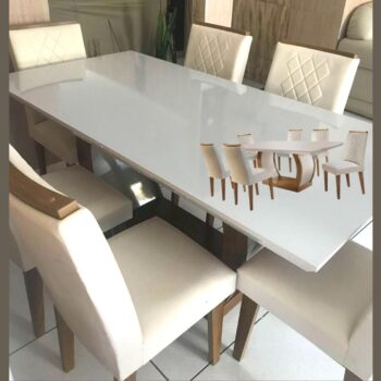 Conjunto Sala de Jantar 6 Cadeiras Kate Espresso Móveis