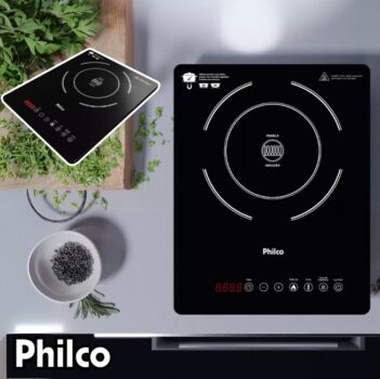 Fogão Cooktop Indução Preto Philco PCT12P 110V/220V