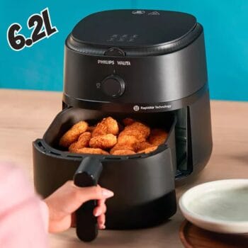 Fritadeira Airfryer Série 1000 XL, Philips Walita, 6,2 litros, Tecnologia RapidAir, Preta, 2 anos de garantia, 110v - NA130/00
